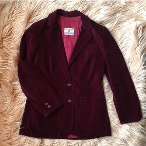 Vintage plum velvet blazer